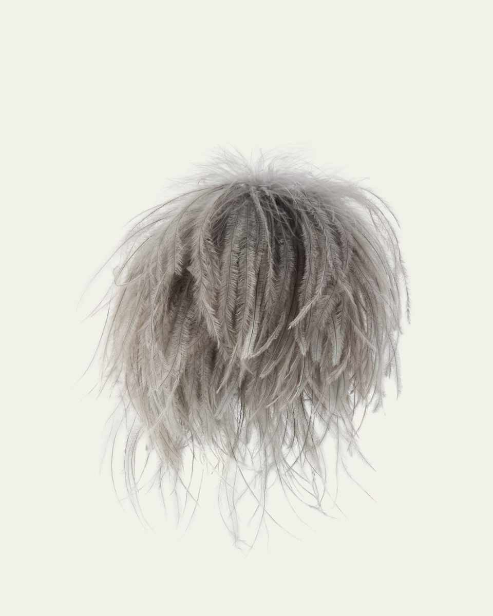 Ostrich Feather Brooch